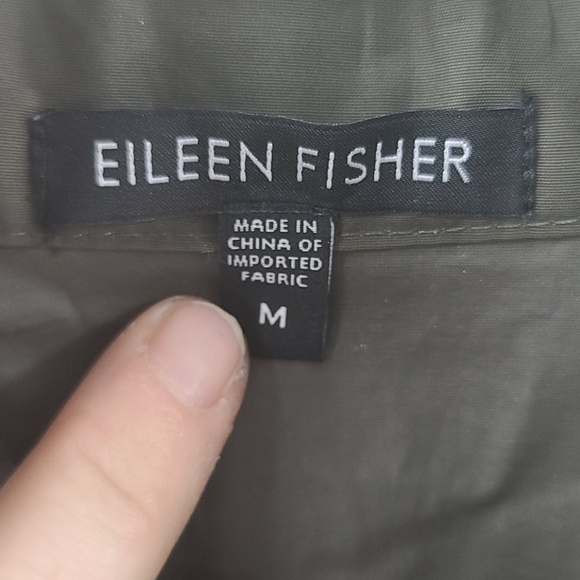 Eileen fisher olive green nylon vest. Size medium - Picture 3 of 4
